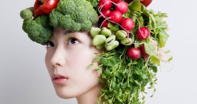 kilo kaybı için Japon diyetinin sebze ve ot ürünleri